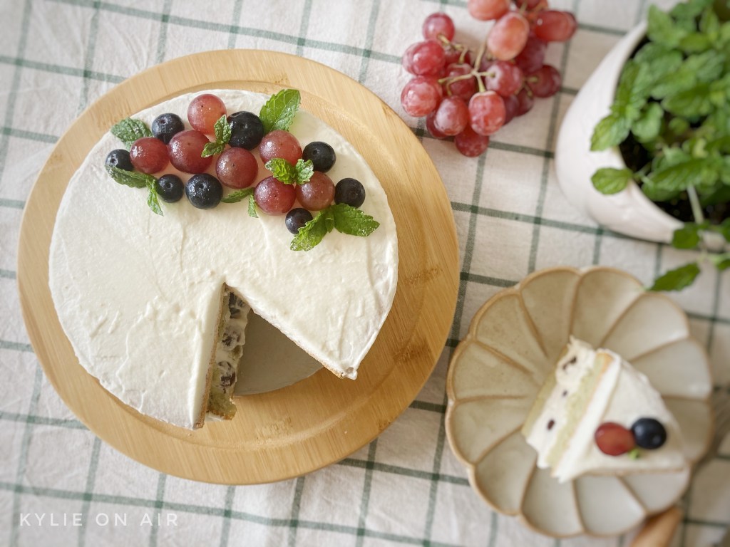 葡萄鮮奶油抹茶戚風蛋糕 Matcha Chiffon&nbsp;Cake